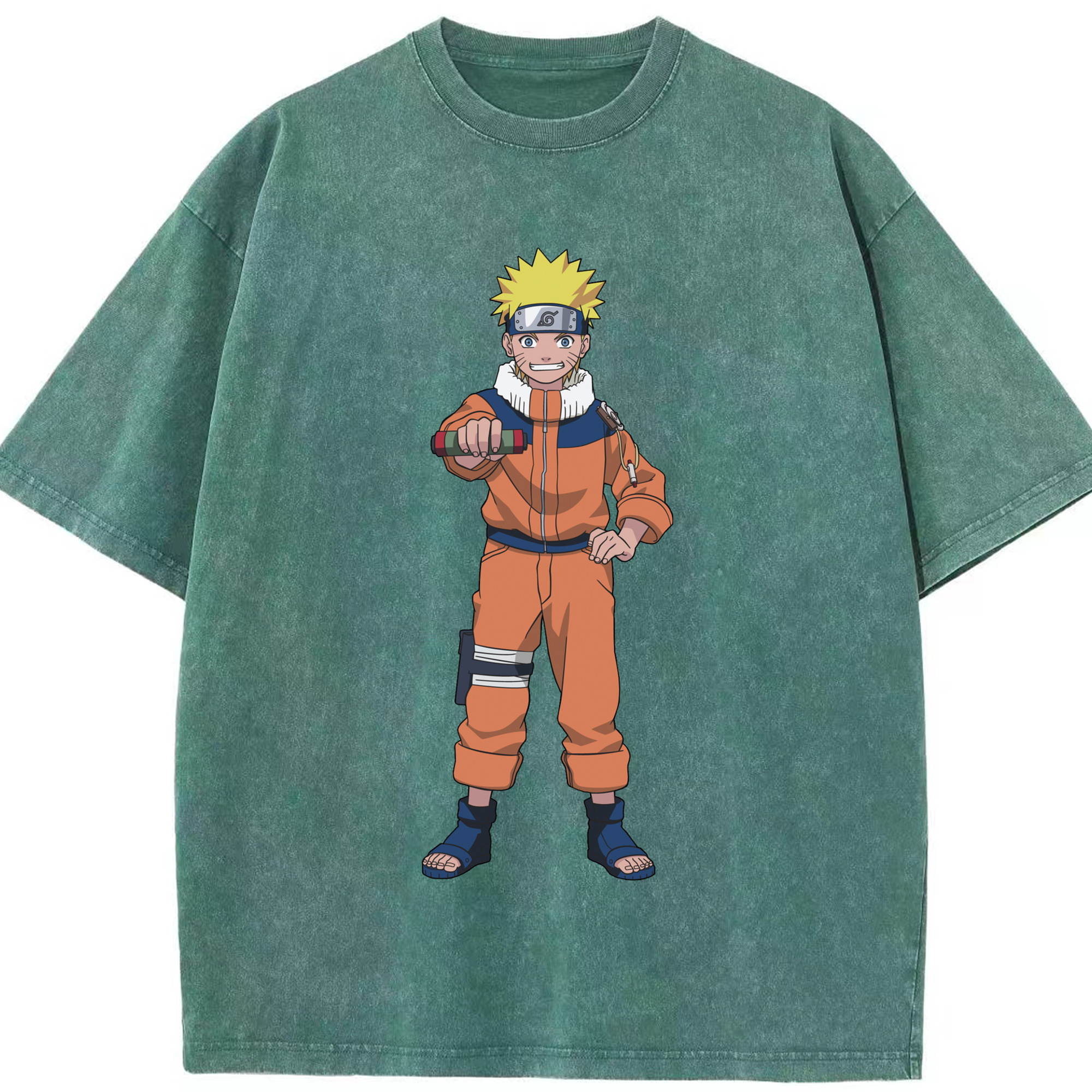 （画像用） NARUTO -ナルト- うずまき ナルト Uzumaki Naruto 綿100% ヴィンテージ風 半袖Tシャツ（フロントプリント）